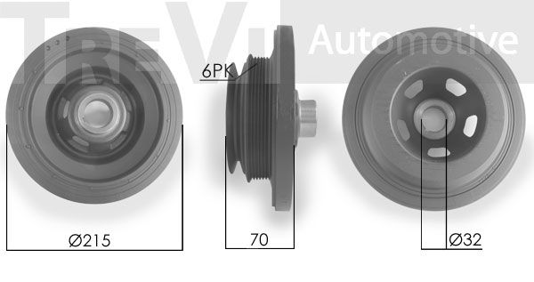 TREVI AUTOMOTIVE Hihnapyörä, kampiakseli PC1111